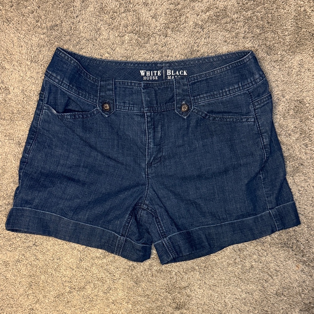 White House Black Market Indigo Jean Shorts Size 4